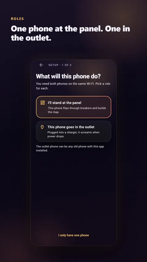 Choosing which phone stays at the panel and which goes in the outlet